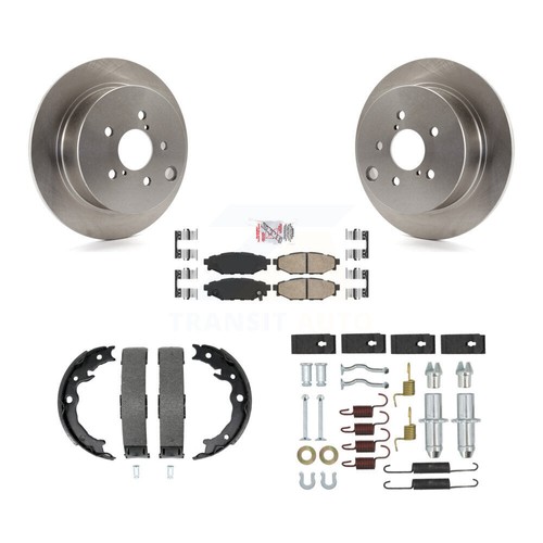 Rear Disc Rotors Ceramic Pads Parking Shoes Hardware Kit For Subaru Crosstrek XV - Picture 10 of 12