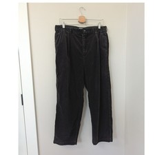 Vintage Polo Ralph Lauren Andrew Pant Mens Brown Corduroy Pleated Trousers 34