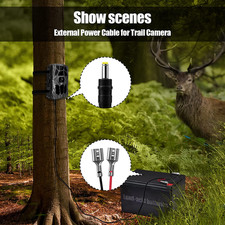 2 PCS Trail Camera Power Cord,4.0X1.7Mm DC External Power Cable Compatible wi...
