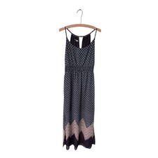 Maurice’s Medium Blue Halter Neck Midi Handkerchief Hem Sleeveless