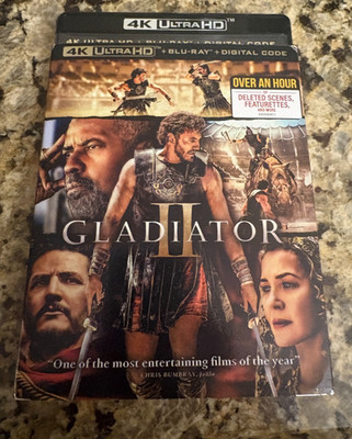 GLADIATOR II (2026) 4K UHD BLU-RAY  W/Art Work & SLIPCOVER NO Digital
