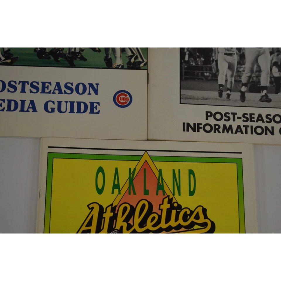 Postseason Information/Media Guides 1987 89 Cubs Giants Athletics Baseball MLB - Image 2 of 4