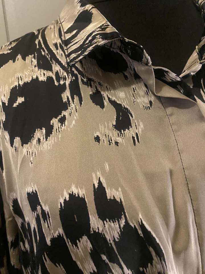 Nuevo Vestido Camisa Larga Frank Usher Estampado Animal Talla L/XL Foto 3 de 4