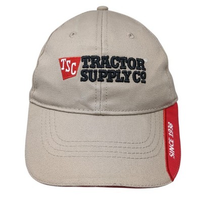 Tractor Supply Co Slideback Hat Beige One Size Embroidered Outdoor