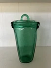 Emerald Green Blown Glass Vase/wall Blenko Style Pocket Vase  10 In