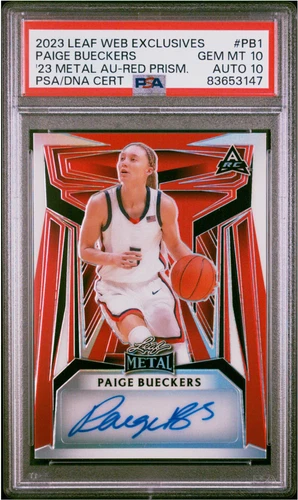 2023 Leaf Web Exclusives Metal Red Paige Bueckers RC AUTO /199 PSA 10 Auto 10