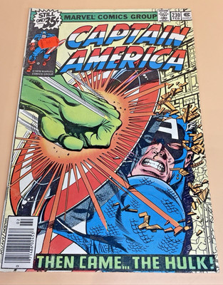 Captain America 230 vs Hulk 1979 Marvel Comics Bronze Age Battle Single Issue