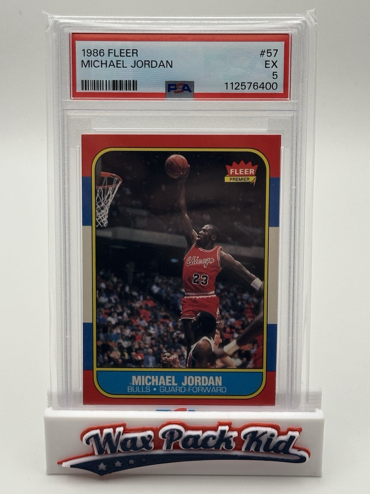 1986 FLEER #57 MICHAEL JORDAN PSA 5