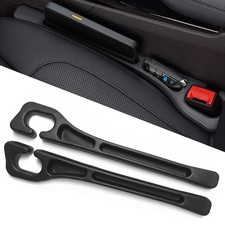 Car Seat Gap Filler Organizer of 2, 2 in 1 Car Gap Filler Black