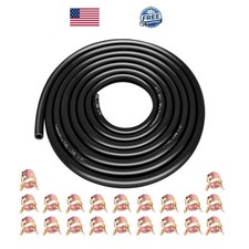 1/4 Inch ID Fuel Line Hose 10Ft 20 Hose Clamps for Small Gas Engines-Free Ship