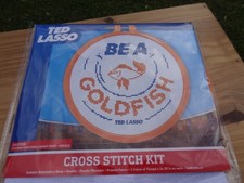 Ted Lasso Stamped Cross Stitch Kit  BE A GOLDFISH Everything Included New Sealed