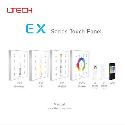 LTECH EX1S 86 AC100-240 2.4G RF DMX512 1/4Zonen DMX Touchpanel für DMX Decoder