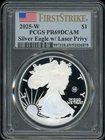 🔘🦅 2025 W LASER PRIVY FIRST STRIKE PR69 AMERICAN EAGLE SILVER PROOF + OGP 🦅🔘