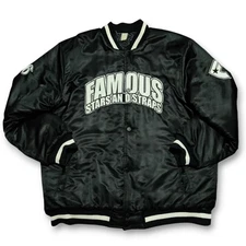 Famous Stars And Straps Jacket Mens Large Chest Embroidered Snap Button * Rare *