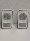 Lot Of Two 1 oz Silver Bar - Perth Mint Kangaroo .9999 Fine