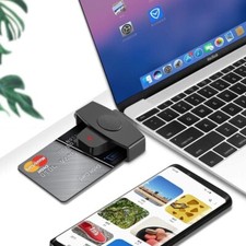USB C Smart Card Reader, DOD Military CAC Common Access-Bank, for Windows Mac OS