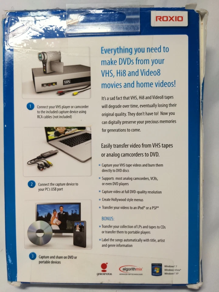 Roxio Easy VHS to DVD for Windows XP & Vista video converter - Image 2 of 4