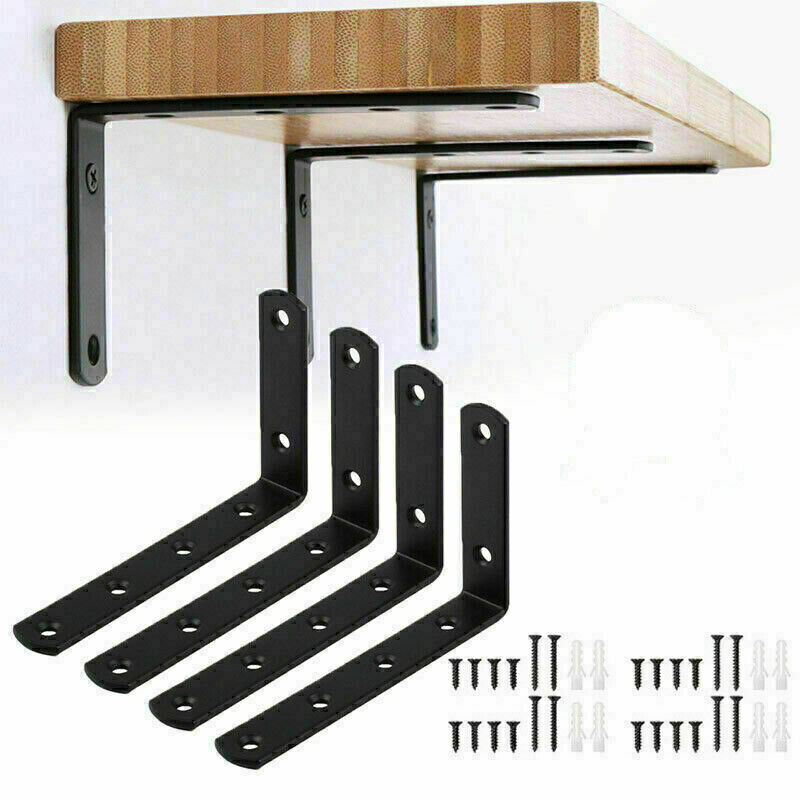 8 Pack Metal Shelf Brackets Heavy Duty Shelf Brackets Metal Wall Mount L Shaped