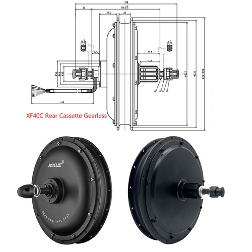 E-Bike Umbausatz Rear Front Drive Engine Kit 36V48V 1000W 500W 250W XF07 XF08 - Bild 30 von 32