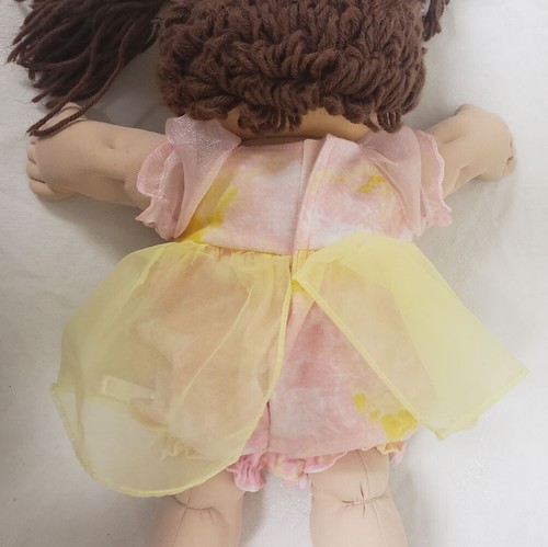 Cabbage Patch Kids 1985 cabello castaño/ojo gris niña cabeza molde 1 mariposas rosa - Imagen 9 de 17