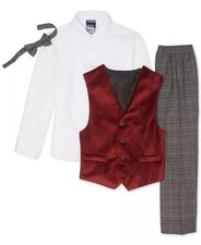 NAUTICA 4 PIECE SET SHIRT, TROUZER AND BOW TIE 7 YEARS OLD Read decription