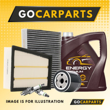 Service Kit Fiat 500 1.2 8v Petrol 69bhp 07-16 Oil Air Cabin + Plugs 5W30 5L