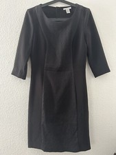 H&M Black Career Work 3/4 Sleeve Dress Size 8