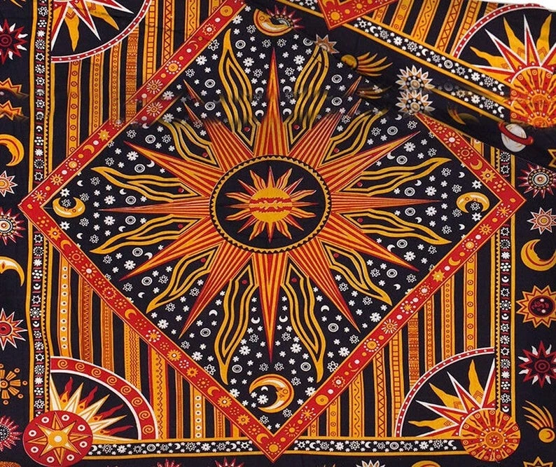 Bedding Set Queen Size Duvet Cover Mandala Hippie Gypsy Indian Quilt Cover Boho - Image 4 of 4