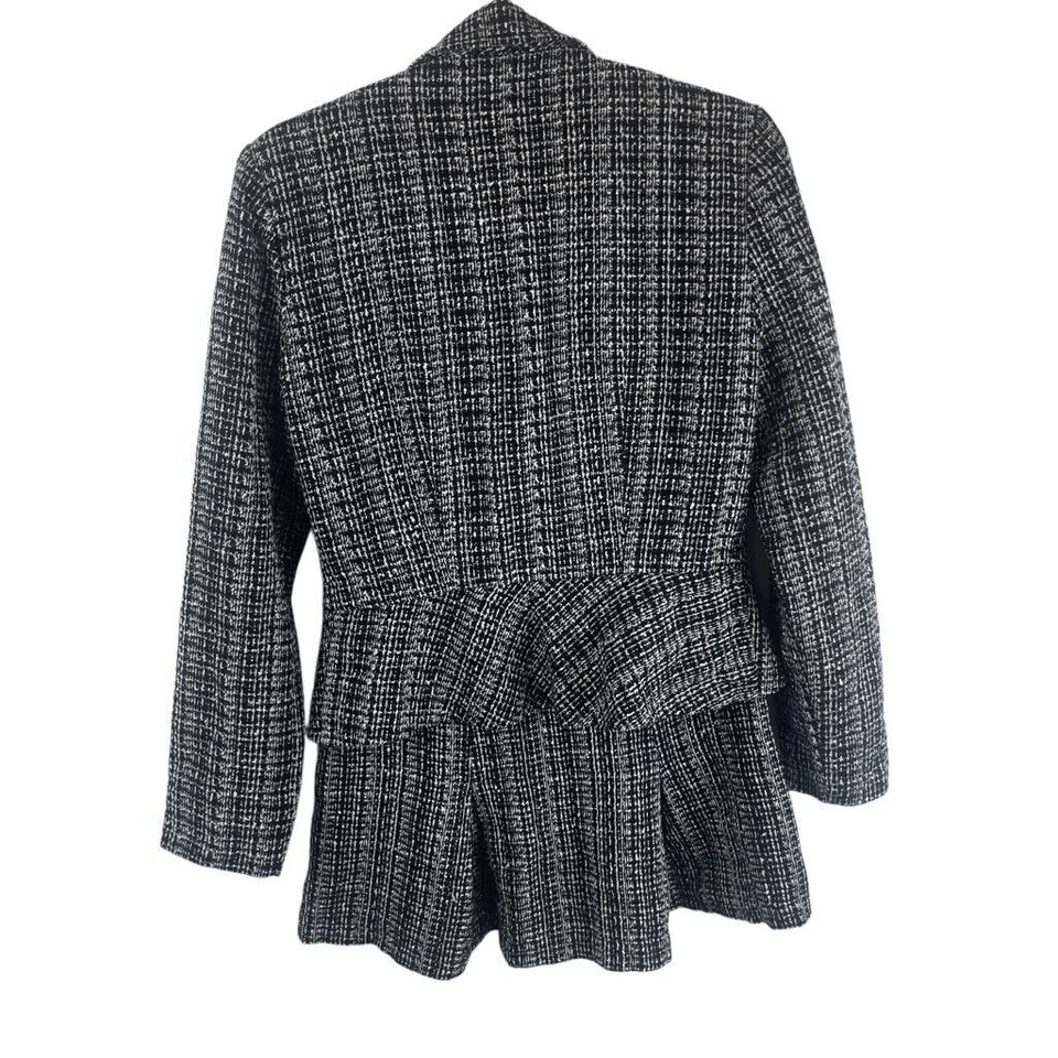 Y2K Charlotte Russe плиссированные черный белый Tweed Flare юбка и блейзер размер M - Изображение 2 из 4