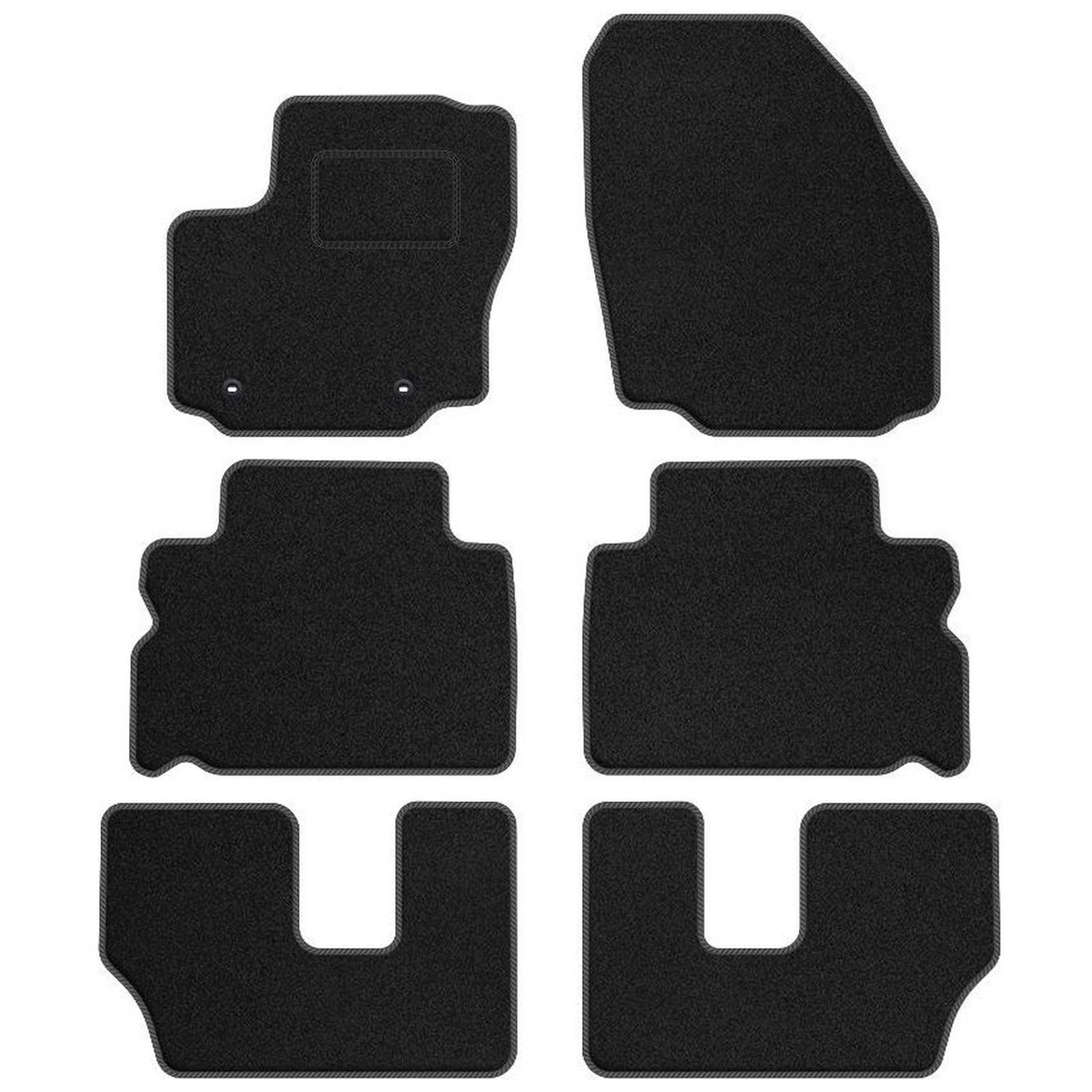 Tapis de sol Ford S-MAX I 7 places en velours gris pour remplacer l'usure