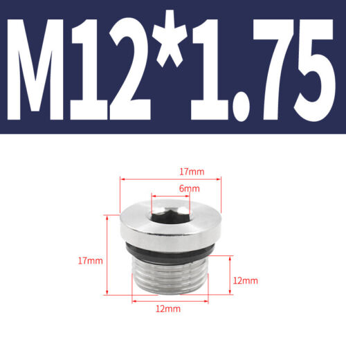 Edelstahl Innen Sechskant Stecker Ausblenden Stecker Kappe BSP / Metrisch / Zoll - Picture 70 of 77