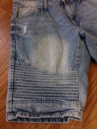Y2k Jean Shorts Mens Size 34 Blue Denim Baggy Skater Hip Hop Southpole Excellent - Picture 3 of 10