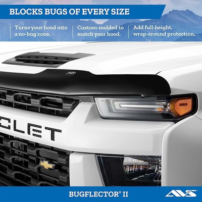 Car Windshield Protector From Rocks Avs Hood Deflector Bug Deflector Hood Auto Ventshade [AVS] Aeroskin Lightshield PRO/ | Fits 2021-2025 Ford Bronco (2 & 4 Dr. Excludes Raptor | Low Profile Deflector/Bug