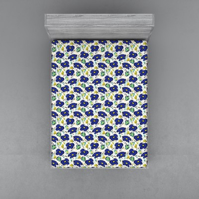 Classic Sketch Fitted Sheet Cover with All-Round Elastic Pocket in 4 Sizes