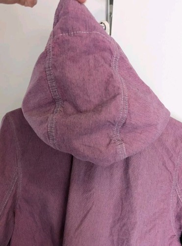 H&M L.O.G.G. Women's Utility Jacket Sz AU 12-14 Purple Pockets Removable Hood - Picture 15 of 23