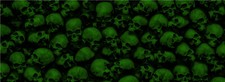 3D Skulls Pile Green Black Motorcycle Scooter Bike Graphic Vinyl Decal Car Wrap