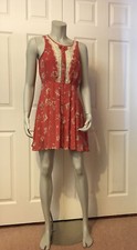 Urban Outfitters Pins And Needles Peach Sun Dress Size S
