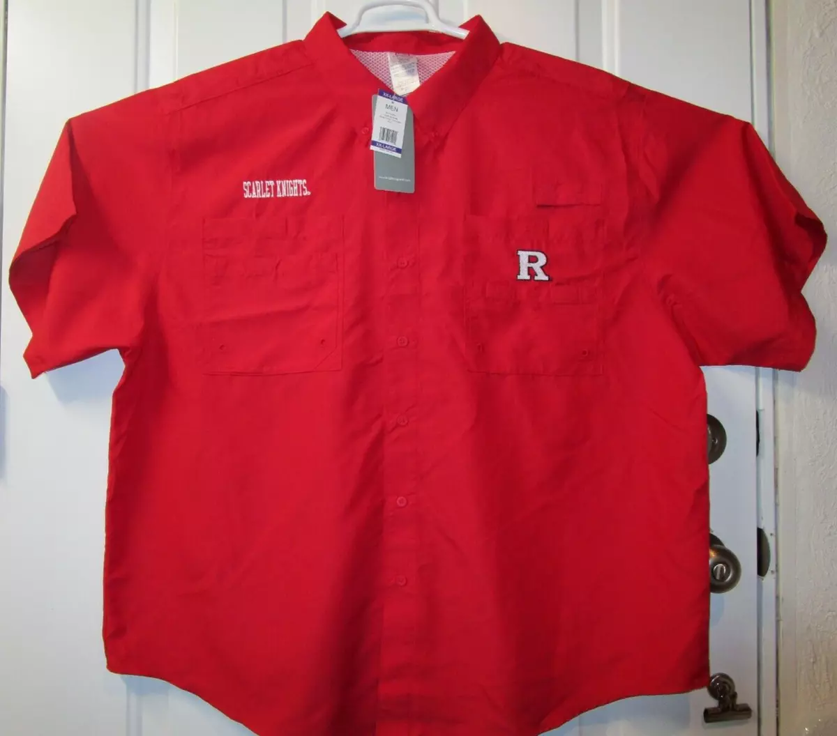 NWT ProEdge Rutgers Scarlet Knights NCAA Vented Fishing Shirt Size 2XL XXL  - NWT