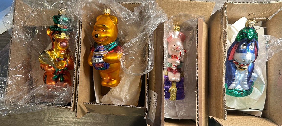 Disney Store Hand Blow Ornaments (Made in Poland) WINNIE THE POOH