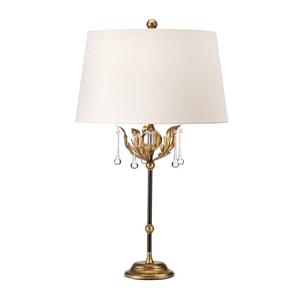 Tischleuchte Schlafzimmerlampe Flurleuchte Beistelllampe Bronze Stoff H 72 Cm-image