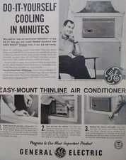 General Electric Print Ad Original Rare Vtg 1960s Window AC Air Conditioner