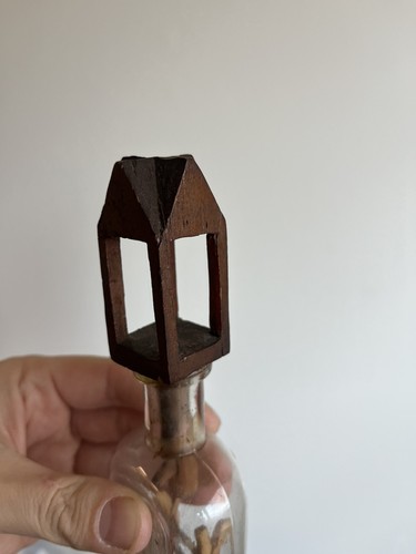 Antique Carved Whimsy In A Bottle Stopper Charlestown Mass Stacey Pharmacy - Picture 12 of 24