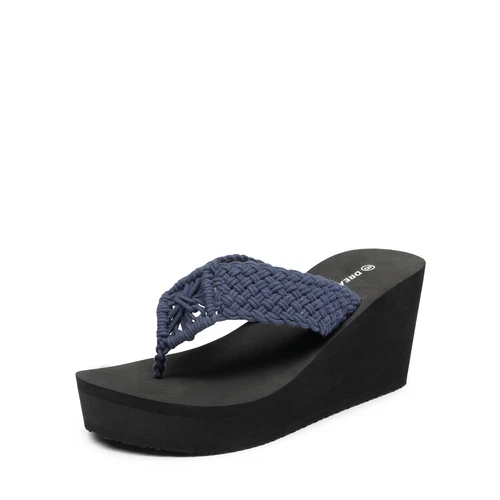 Women Platform Flip Flop Sandals Arch Support Wedge Heel Thong Sandals - Picture 11 of 26