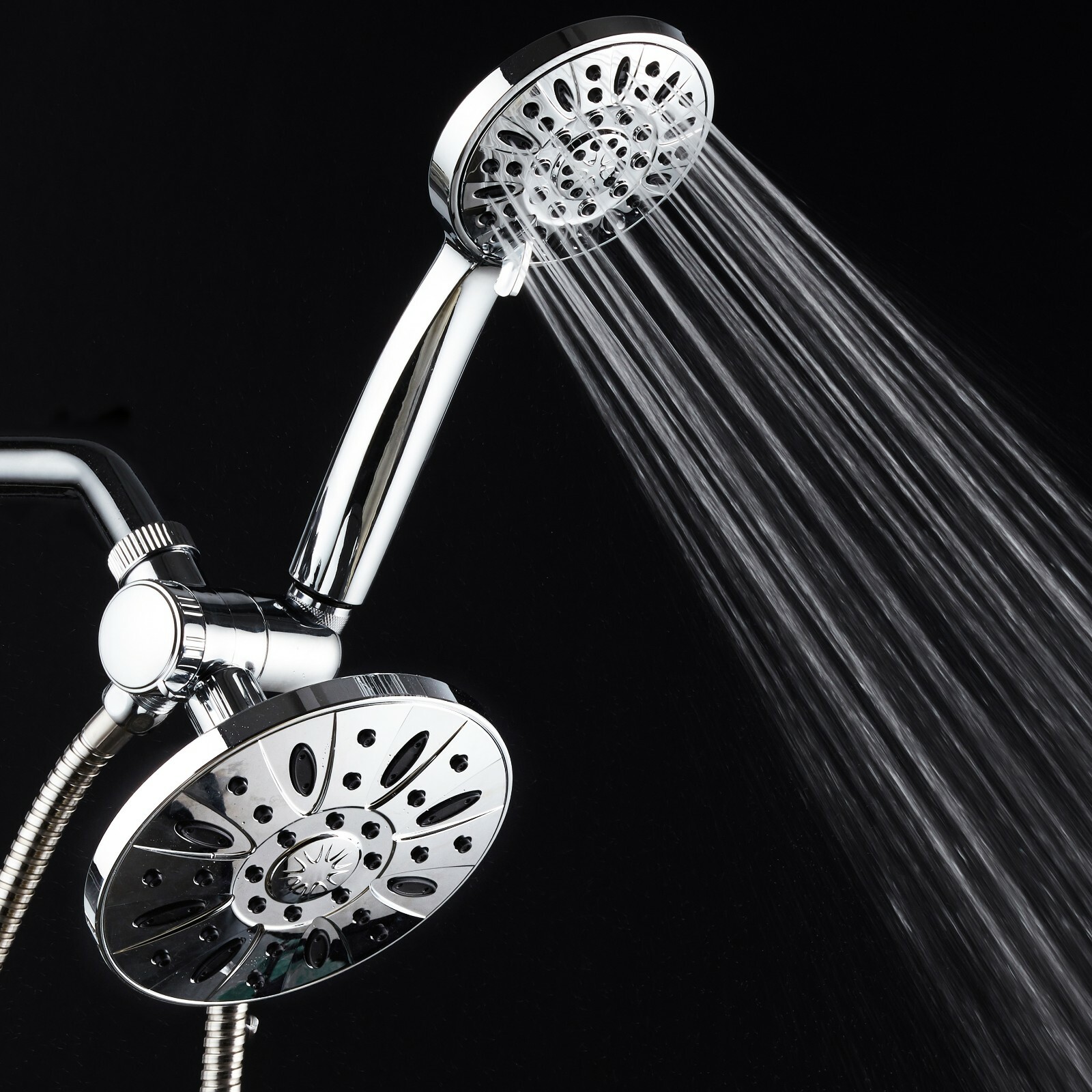 AquaDance Premium High Pressure 6 Inch 3-Way Rainfall Shower Combo