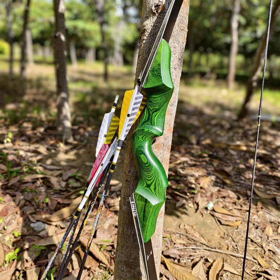 60" Takedown Longbow Recurve Bow 20-60lbs Wooden Archery Hunting Black Hunter - Image 3 of 4