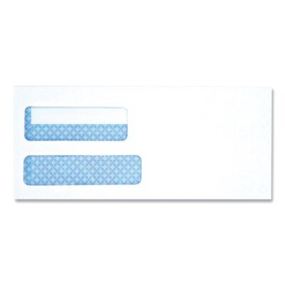 Universal 36104 #10 Double Window Business Envelope - White (500/BX) New