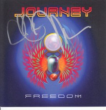 Journey Freedom Signed art card by 2 Autograph new sealed cd 