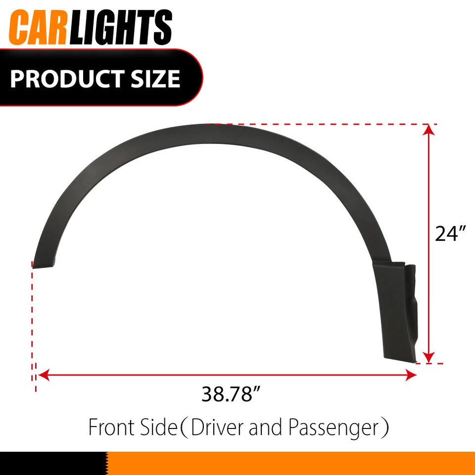 Front Fender Trim Wheel Arch Molding Fit For 2017-2022 Honda CR-V Left+Right - Image 3 of 4