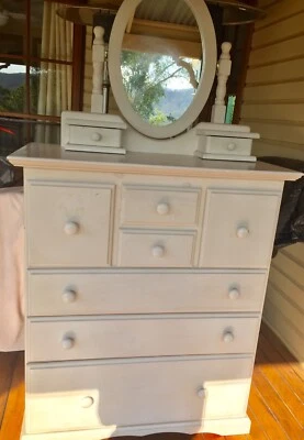 Dresser With Mirror Shabby Chic Cabinet Wardrobe Armoire