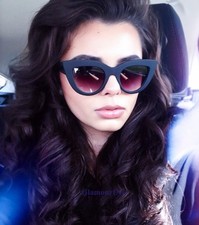 Thick Frame Cat Eye Vampy KITTY WaYfe PinUp Fashion Big Sunglasses Glasses 6431